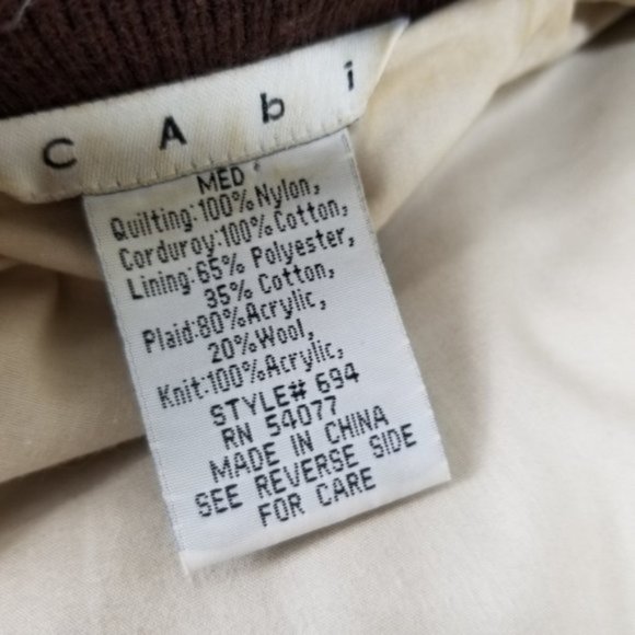 CAbi Brown Quilted Plaid Vest - Picture 10 of 10